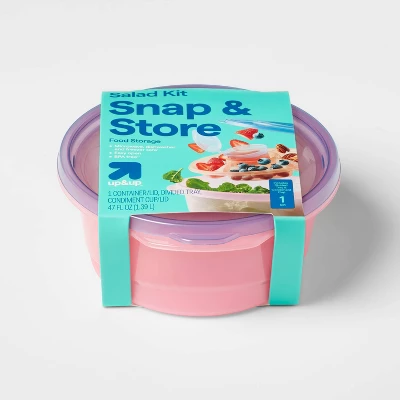 Up & Up Round Food Storage Container With Tray And Condiment - 47oz - Up&up™ 3 Up & Up Round Food Storage Container With Tray And Condiment - 47oz - Up&up™ - Image 3