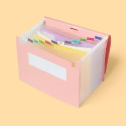 Up & Up 13 Pocket Expanding File Folder Letter Size Pink - Up&up™