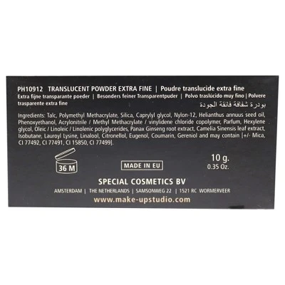Translucent Powder Extra Fine - 4 By Make-Up Studio For Women - 0.35 Oz Powder 5 Translucent Powder Extra Fine - 4 By Make-Up Studio For Women - 0.35 Oz Powder - Image 5