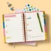 Up & Up Twin Wire 6"x8" Planner With Elastic Closure Bright - Up&up™