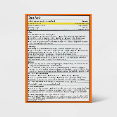 Up & Up Daytime Severe Cold & Flu Softgel - 24ct - Up&up™ 2 Up & Up Daytime Severe Cold & Flu Softgel - 24ct - Up&up™ - Image 2