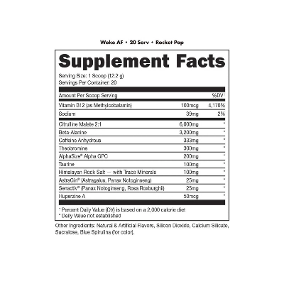 Bucked Up Pre-Workout Supplement Powder - Rocket Pop - 8.6oz 4 Bucked Up Pre-Workout Supplement Powder - Rocket Pop - 8.6oz - Image 4