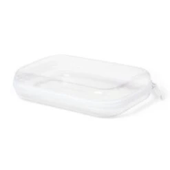 Up & Up Hard Sided Zipper Pencil Case Clear - Up&up™: PET Material, 8.75" Width, 6.25" Depth, 2" Height, 0.109 Lbs, Zipper Closure -Up & Up Shop GUEST 1df548fa 4b8e 42a1 aace 83d01912b355