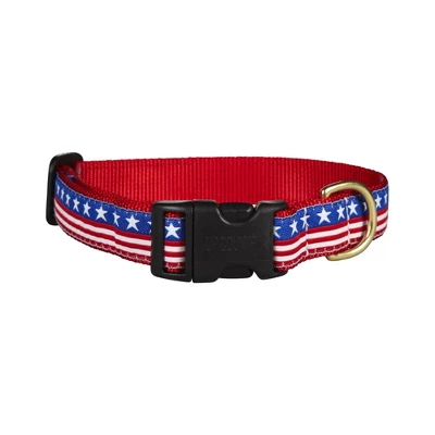 Up Country Stars And Stripes Dog Collar - Narrow Width(Small) 1 Up Country Stars And Stripes Dog Collar - Narrow Width(Small)