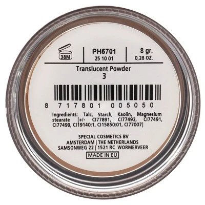 Translucent Powder - 3 By Make-Up Studio For Women 0.28 Oz Powder 1 Translucent Powder - 3 By Make-Up Studio For Women 0.28 Oz Powder