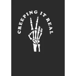 Women's CHIN UP Halloween Creepin' Real Skeleton T-Shirt