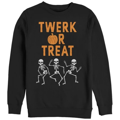 Women's CHIN UP Halloween Twerk Or Treat Skeleton Sweatshirt 2 Women's CHIN UP Halloween Twerk Or Treat Skeleton Sweatshirt - Image 2