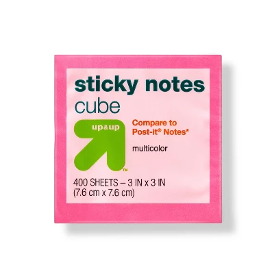 Up & Up Sticky Notes Cube 3" X 3" - Up&up™ 2 Up & Up Sticky Notes Cube 3" X 3" - Up&up™ - Image 2