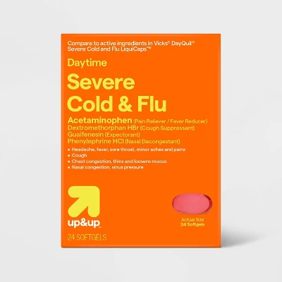 Up & Up Daytime Severe Cold & Flu Softgel - 24ct - Up&up™ 5 Up & Up Daytime Severe Cold & Flu Softgel - 24ct - Up&up™ - Image 5