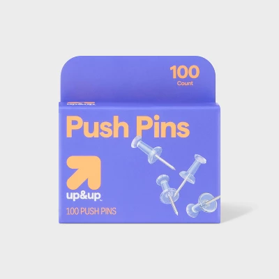 Up & Up 100ct Push Pins Clear - Up&up™ 3 Up & Up 100ct Push Pins Clear - Up&up™ - Image 3
