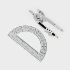 Up & Up Compass And Protractor Set Gray - Up&up™: Plastic Measuring Tools For Math And Drawing, Kids Ruler, 6" Range -Up & Up Shop GUEST 3042825d b788 4ac5 9ca3 f4a5ef6dc475