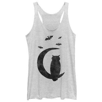 Women's CHIN UP Halloween Moon Night Racerback Tank Top 2 Women's CHIN UP Halloween Moon Night Racerback Tank Top - Image 2