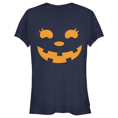 Junior's CHIN UP Halloween Jack O' Lantern Face T-Shirt 5 Junior's CHIN UP Halloween Jack O' Lantern Face T-Shirt - Image 5