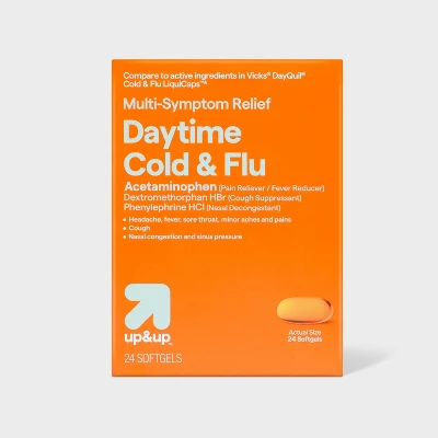 Up & Up Daytime Cold & Flu Relief Softgels - 24ct - Up&up™ 6 Up & Up Daytime Cold & Flu Relief Softgels - 24ct - Up&up™ - Image 6