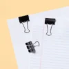 Up & Up 12ct Large Binder Clips - Up&up™: Steel, Black & Silver, 2.19" Depth, 1.25" Width, Office Fasteners