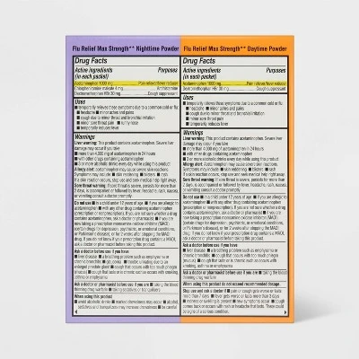 Up & Up Multi-Symptom Max Flu Relief Day And Night Combo Pack Powder - Acetaminophen - Honey Lemon - 12ct - Up&up™ 2 Up & Up Multi-Symptom Max Flu Relief Day And Night Combo Pack Powder - Acetaminophen - Honey Lemon - 12ct - Up&up™ - Image 2