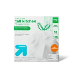 UltraStretch Tall Kitchen Drawstring Trash Bags - Mint Scent - 13 Gallon - Up & Up™ -Up & Up Shop GUEST 653243d2 35d6 461d 98b4 30b3221098e0