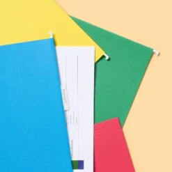 Up & Up 20ct Hanging File Folders Letter Size Multicolor - Up&up™: Paperboard Core, Non-Pronged, 12 Sheet Capacity