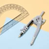 Up & Up Compass And Protractor Set Gray - Up&up™: Plastic Measuring Tools For Math And Drawing, Kids Ruler, 6" Range