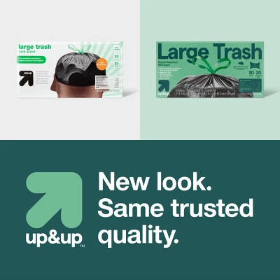 Up & Up Extra-Strong Rodent Repellent Large Drawstring Trash Bags - Mint Scent - 30gal/20ct - Up&up™ 3 Up & Up Extra-Strong Rodent Repellent Large Drawstring Trash Bags - Mint Scent - 30gal/20ct - Up&up™ - Image 3