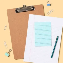 Up & Up Composite Clipboard Brown - Up&up™: MDF Paper Clipboards, Desk Organizer, 12.52" X 8.976", Light Off-White