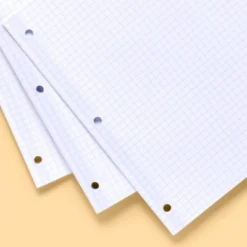 Up & Up 100ct 4"x4" Quad Ruled Notebook Filler Paper Reinforced - Up&up™: Quadrille Ruled, White, 20 Lb, Loose Leaf, 100 Sheets