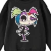 Growing Up Creepie Big Image Creepie Long Sleeve Crew Neck Black Youth Sweatshirt