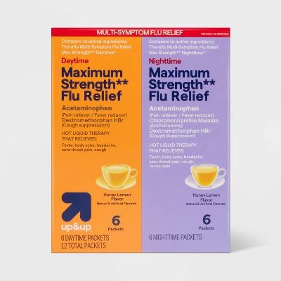 Up & Up Multi-Symptom Max Flu Relief Day And Night Combo Pack Powder - Acetaminophen - Honey Lemon - 12ct - Up&up™ 5 Up & Up Multi-Symptom Max Flu Relief Day And Night Combo Pack Powder - Acetaminophen - Honey Lemon - 12ct - Up&up™ - Image 5