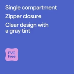 Up & Up Hard Sided Zipper Pencil Case Gray - Up&up™: PET Material, 6.25" Height, 8.75" Depth, 2" Width, 0.198 Lbs -Up & Up Shop GUEST 87def741 c903 4a21 b73b 54525204dca3