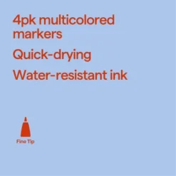 Up & Up 4pk Permanent Markers - Up&up™ -Up & Up Shop GUEST 88514c0c c992 4dd9 8cf2 71d0c4390f78