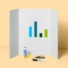 Up & Up 18"x24" Gridlines Tri-Fold Foam Poster Board - Up&up™: Trifold Presentation Display, White, EPS Material