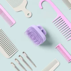 Up & Up Scalp Massage Shampoo Detangling Hair Brush - Purple - Up&up™