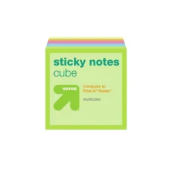 Up & Up Sticky Notes Cube 1.88" X 1.88" Multicolor - Up&up™: 400 Sheets, Small Sticky Pads, Office Supplies, Uncoated Paper -Up & Up Shop GUEST a8d34cc5 15ef 4921 a5bd ebafeace1722