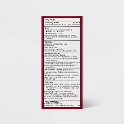 Up & Up Original 12hr Nasal Spray - Oxymetazoline Hydrochloride 0.05% - 1 Fl Oz - Up&up™ 2 Up & Up Original 12hr Nasal Spray - Oxymetazoline Hydrochloride 0.05% - 1 Fl Oz - Up&up™ - Image 2