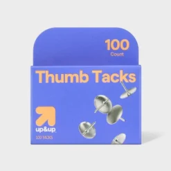 Up & Up 100ct Thumb Tacks Silver - Up&up™: Metal Push Pins For Wall, Office & Art, 0.054" Height, 0.392" Width, 100 Pack -Up & Up Shop GUEST c097b84c d447 4bc9 a9de 11fc3176f564