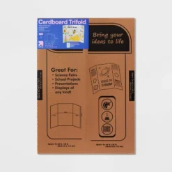 Up & Up 28"x40" Tri-Fold Presentation Corrugated Poster Board White - Up&up™: Trifold Display, Paperboard, 0.24" Thick -Up & Up Shop GUEST c27141c2 06cf 4638 9d55 29e8beea0cb2