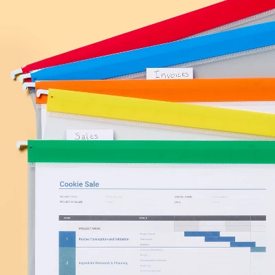 Up & Up 10ct Hanging File Folders Letter Size Multicolor - Up&up™: Plastic Filing, Polypropylene, Clear Cover, 12 Sheet Capacity 1 Up & Up 10ct Hanging File Folders Letter Size Multicolor - Up&up™: Plastic Filing, Polypropylene, Clear Cover, 12 Sheet Capacity