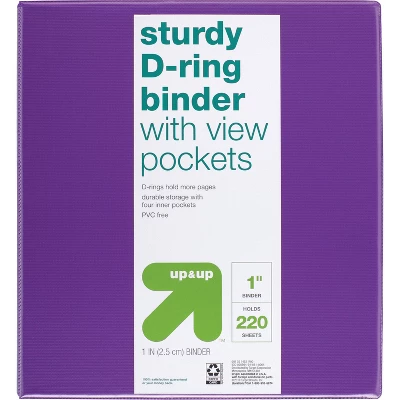 Up & Up 1" 3 Ring Binder Clear View - Up&up™ 13 Up & Up 1" 3 Ring Binder Clear View - Up&up™ - Image 13
