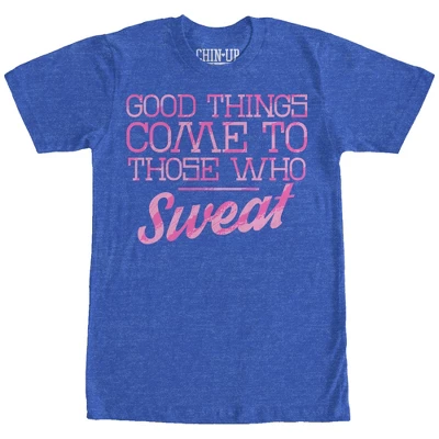 Women's CHIN UP Valentine Good Things To Those Who Sweat Boyfriend Tee 3 Women's CHIN UP Valentine Good Things To Those Who Sweat Boyfriend Tee - Image 3