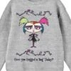 Growing Up Creepie Have You Hugged A Bug Today Crew Neck Long Sleeve Athletic Heather Youth Sweatshirt