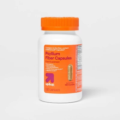 Up & Up Psyllium Fiber Supplement Capsules - 160ct - Up&up™ 5 Up & Up Psyllium Fiber Supplement Capsules - 160ct - Up&up™ - Image 5