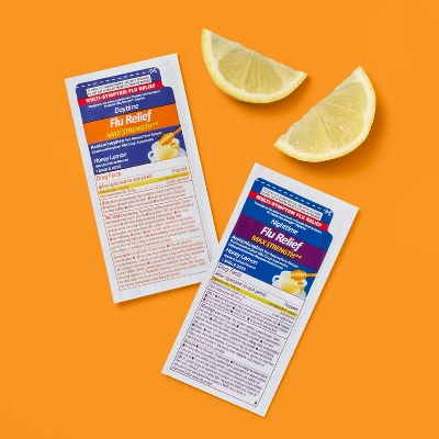 Up & Up Multi-Symptom Max Flu Relief Day And Night Combo Pack Powder - Acetaminophen - Honey Lemon - 12ct - Up&up™ 1 Up & Up Multi-Symptom Max Flu Relief Day And Night Combo Pack Powder - Acetaminophen - Honey Lemon - 12ct - Up&up™