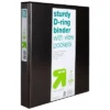 6pk 1" D Ring Binder Black - Up & Up™