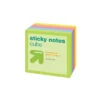 Up & Up Sticky Notes Cube 1.88" X 1.88" Multicolor - Up&up™: 400 Sheets, Small Sticky Pads, Office Supplies, Uncoated Paper