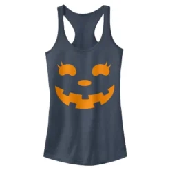 Junior's CHIN UP Halloween Jack O' Lantern Face Racerback Tank Top -Up & Up Shop GUEST ee585541 aa32 4215 a795 70f582621854