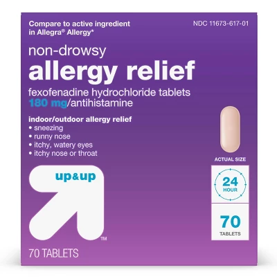 Fexofenadine Hydrochloride Allergy Relief Tablets - Up & Up™ 6 Fexofenadine Hydrochloride Allergy Relief Tablets - Up & Up™ - Image 6