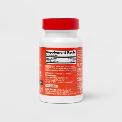 Up & Up Vitamin B12 5000mcg Quick Dissolve Tablets - Cherry Flavor - 120ct - Up&up™ 2 Up & Up Vitamin B12 5000mcg Quick Dissolve Tablets - Cherry Flavor - 120ct - Up&up™ - Image 2